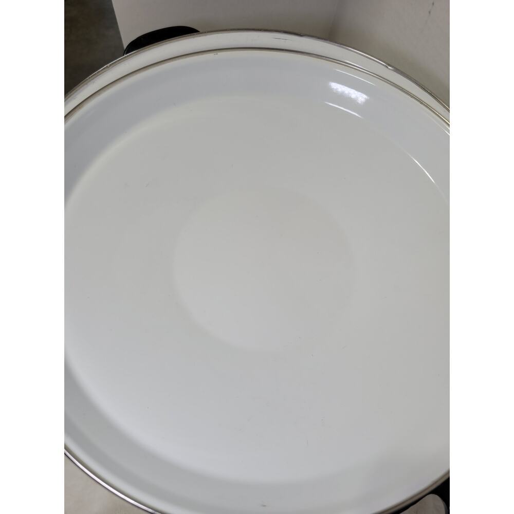 VINTAGE XL TABLETOPS UNLIMITED Stock Pot Porcelain Enamelware Fruit Theme - Picture 8 of 11